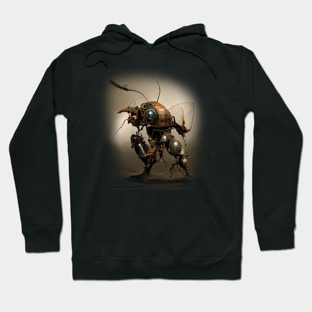 Ancient Rusty Cyborg Cockroach Hoodie by maxdax